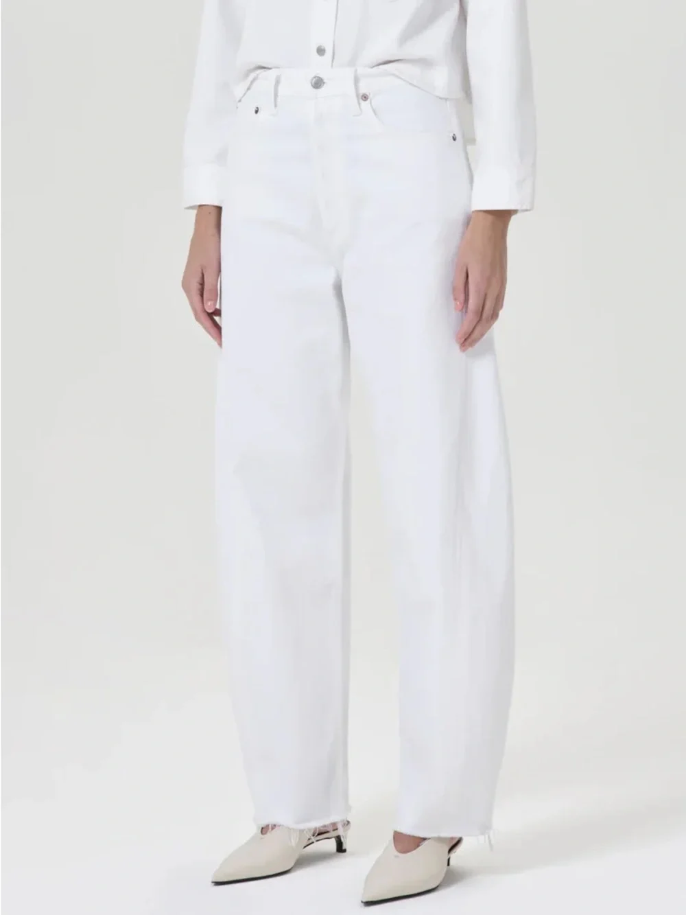 AGOLDE - LUNA HIGH RISE PIECED TAPER - ELEMENT WHITE - Picture 1 of 8
